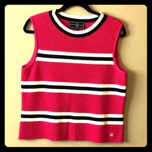 St John Sport Pink Striped Tank Top